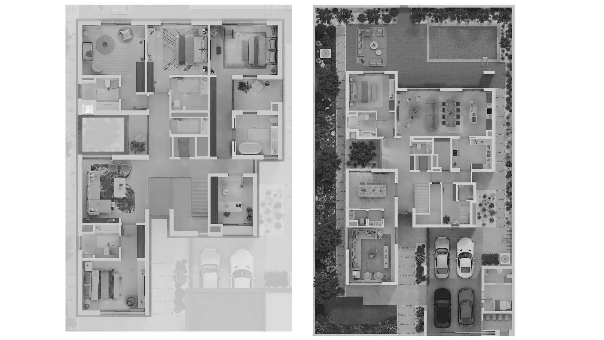 Villa floor plan, 4 bedrooms in SAADIYAT LAGOONS - AL SIDR No. 11007